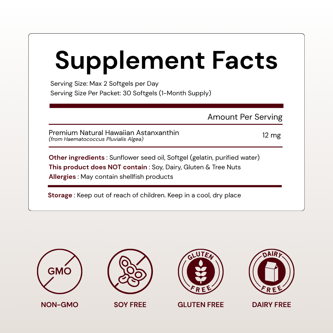 Astaxanthin Antioxidant Softgels